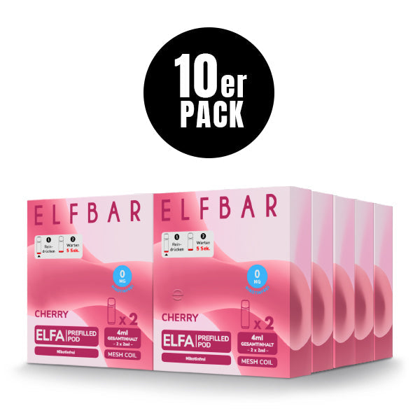 Elfbar Pods ohne Nikotin Cherry Elfbar