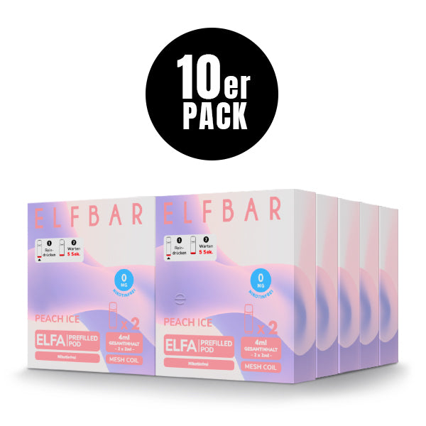 Elfbar Pods ELFA Peach Ice ohne Nikotin Elfbar