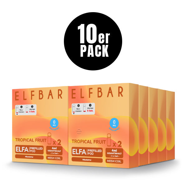 Elfbar Pods ELFA Tropical Fruit ohne Nikotin Elfbar