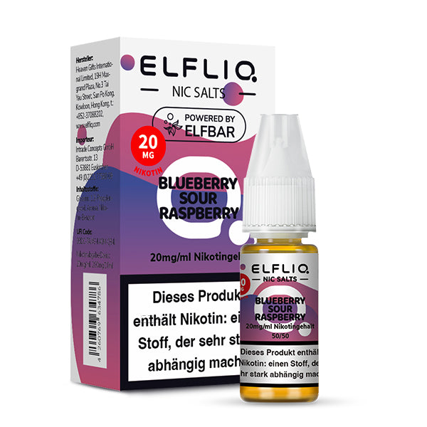 Elfbar ELFLIQ Blueberry Sour Raspberry 10ml Liquid Elfbar