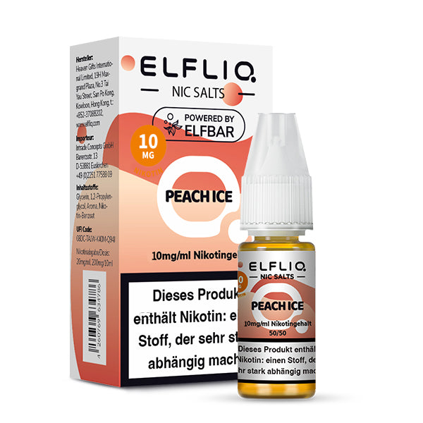 Elfbar ELFLIQ Peach Ice 10ml Liquid