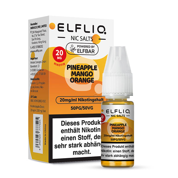 Elfbar ELFLIQ Pineapple Mango Orange Liquid Elfbar