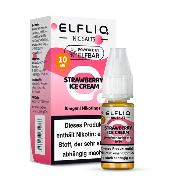 Elfbar ELFLIQ Strawberry Ice Cream 10ml Liquid