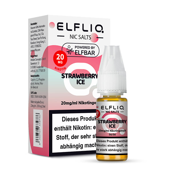Elfbar ELFLIQ Strawberry Ice 10ml Liquid Elfbar