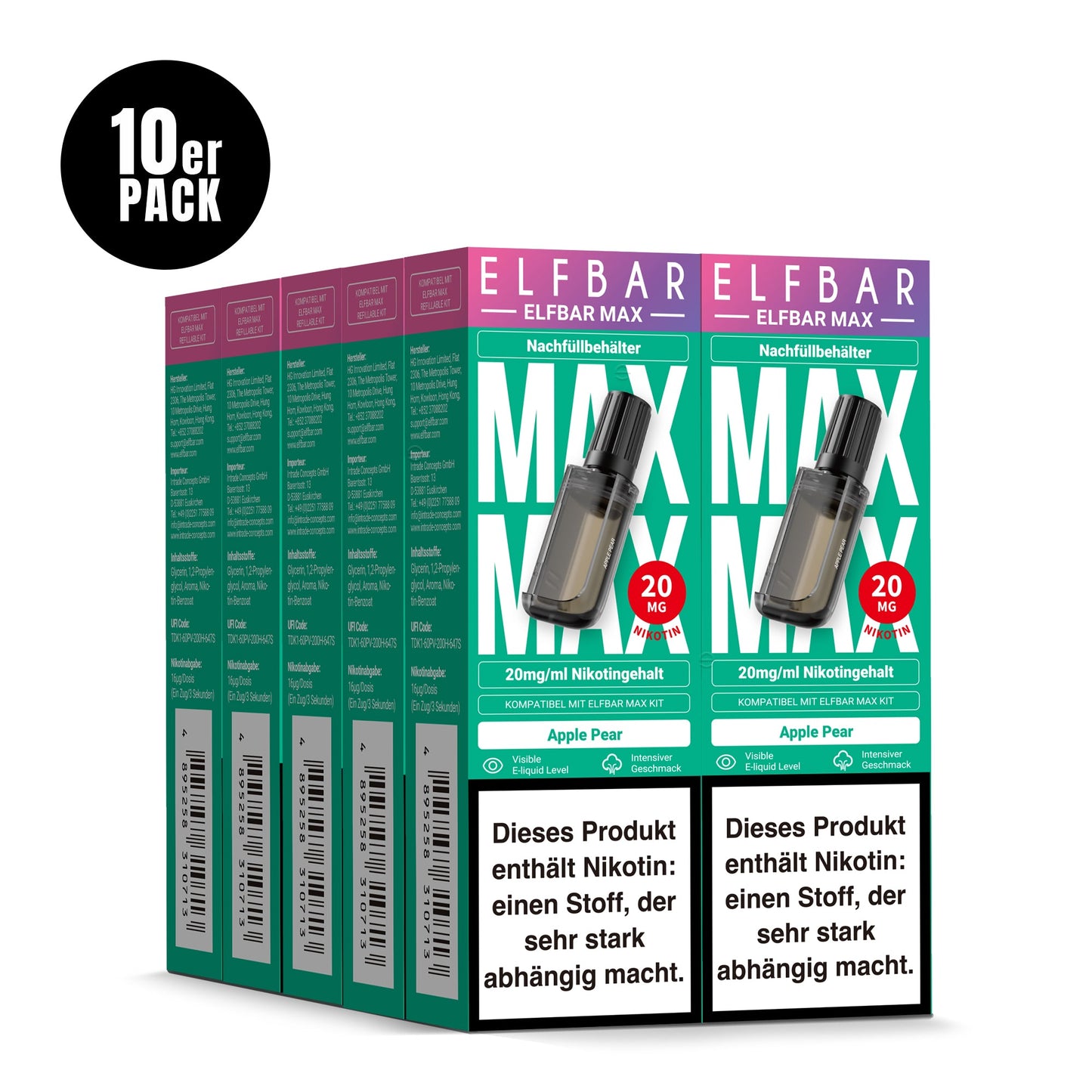 Elfbar Max 6000 Pods Apple Pear 10ml Elfbar