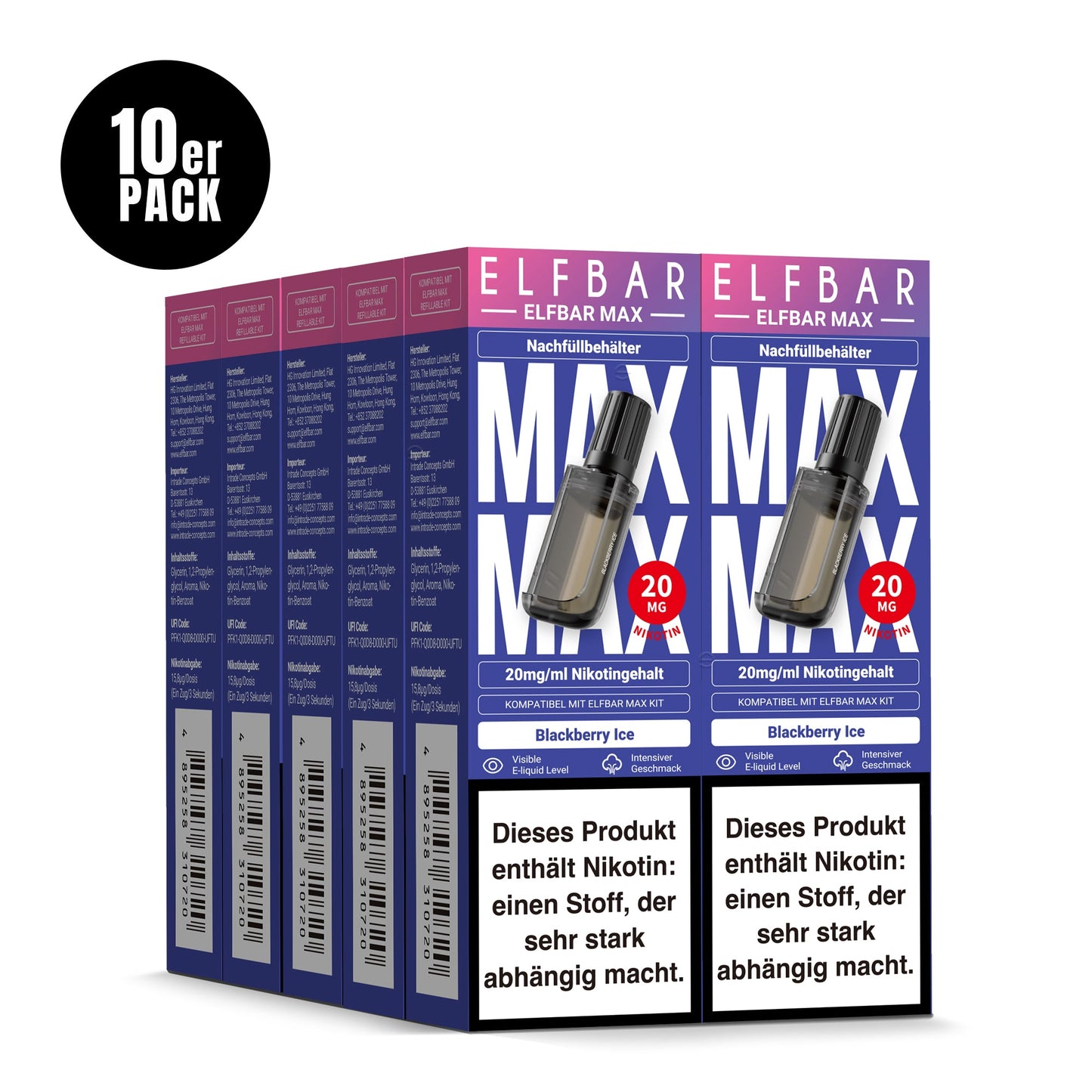 ELFBAR MAX Blackberry Ice Pod 10ml Elfbar