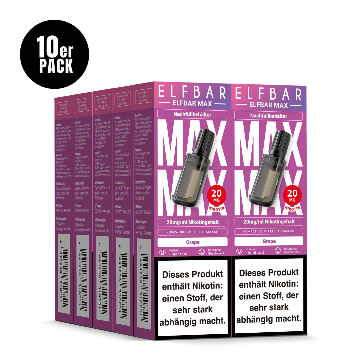 ELFBAR MAX 6000 Pod Grape 10ml Elf-bar.de