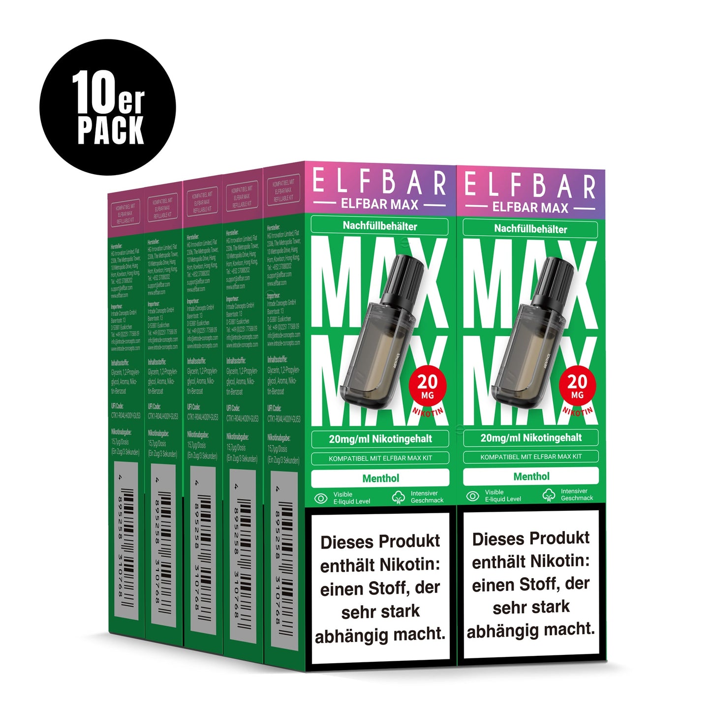 ELFBAR MAX 6000 Menthol Pod 10ml Elf-bar.de