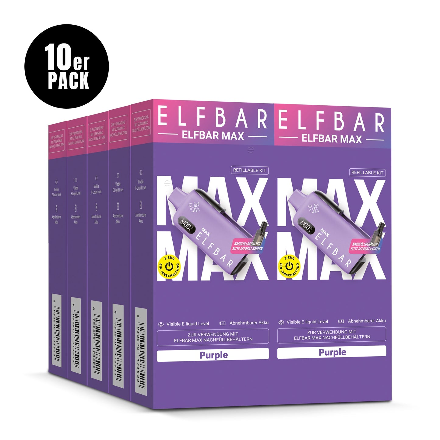 ELFBAR MAX 6000 PURPLE AKKU POD KIT Elfbar