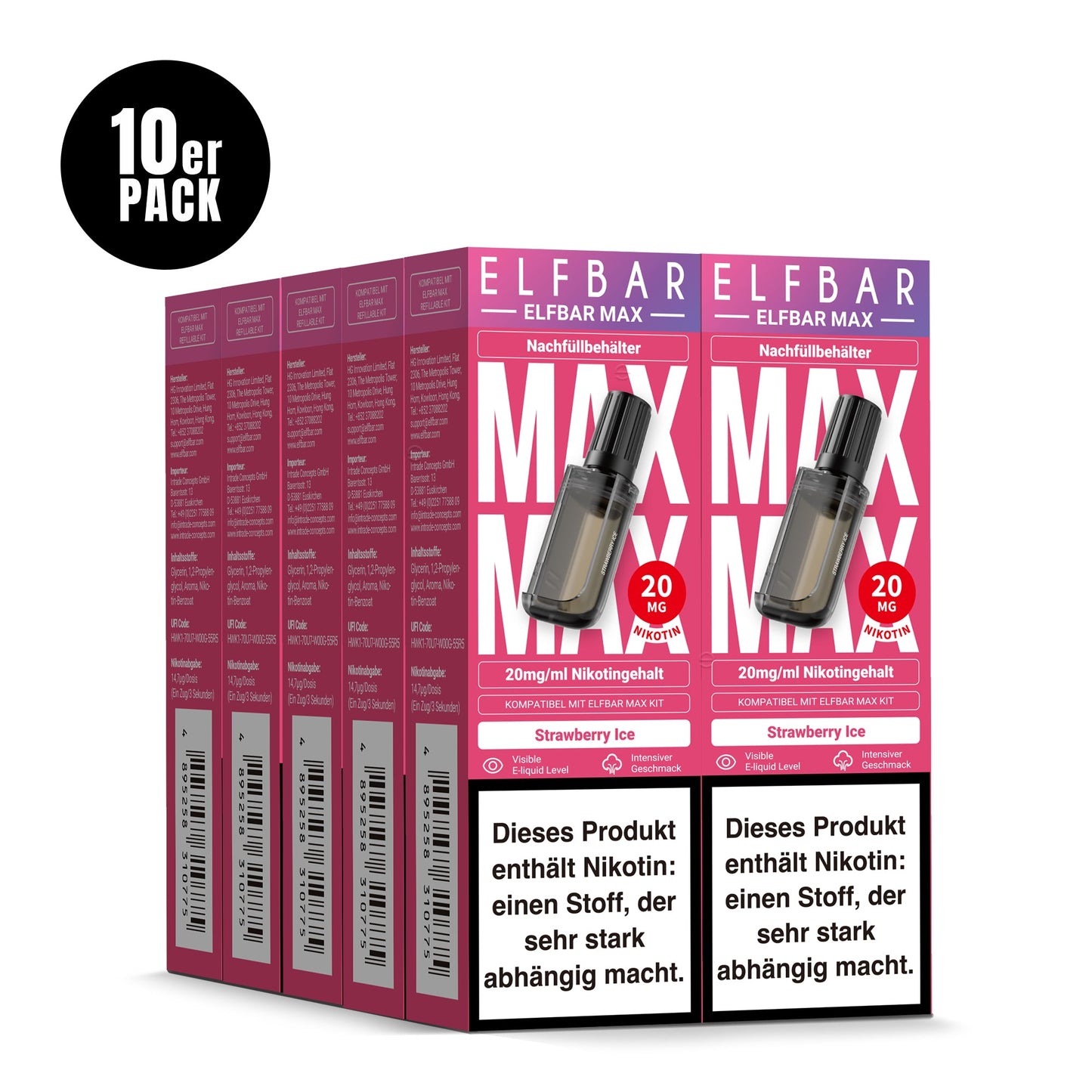 ELFBAR MAX 6000 Strawberry Ice 10ml Elf-bar.de