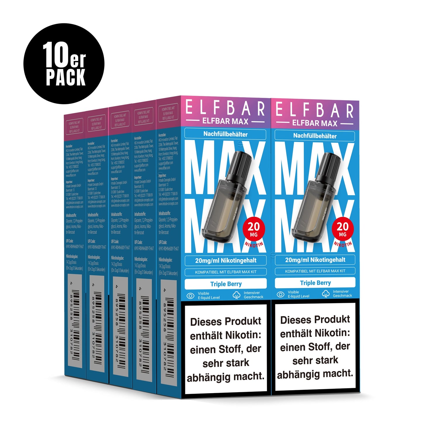 ELFBAR MAX 6000 Triple Berry Pod 10ml Elf-bar.de