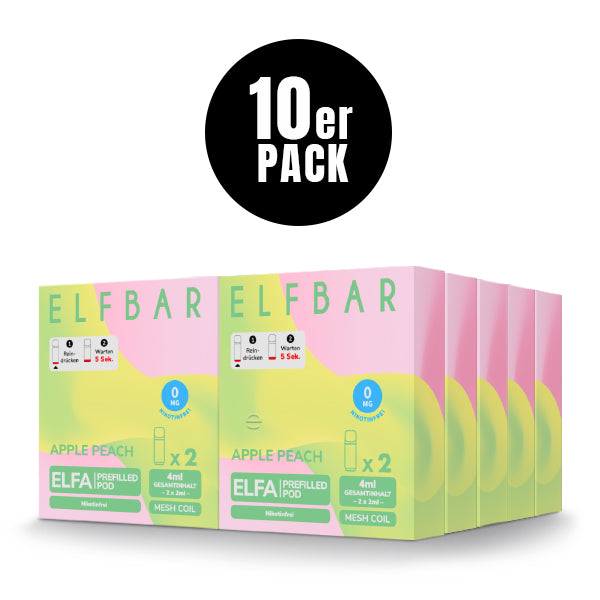 Elfbar Pods ohne Nikotin Apple Peach