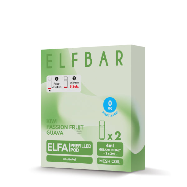Elfbar Pods ohne Nikotin Kiwi Passion Fruit Guava