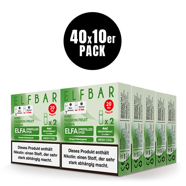 Elfbar Pods ELFA Kiwi Passion Fruit Guava Elfbar