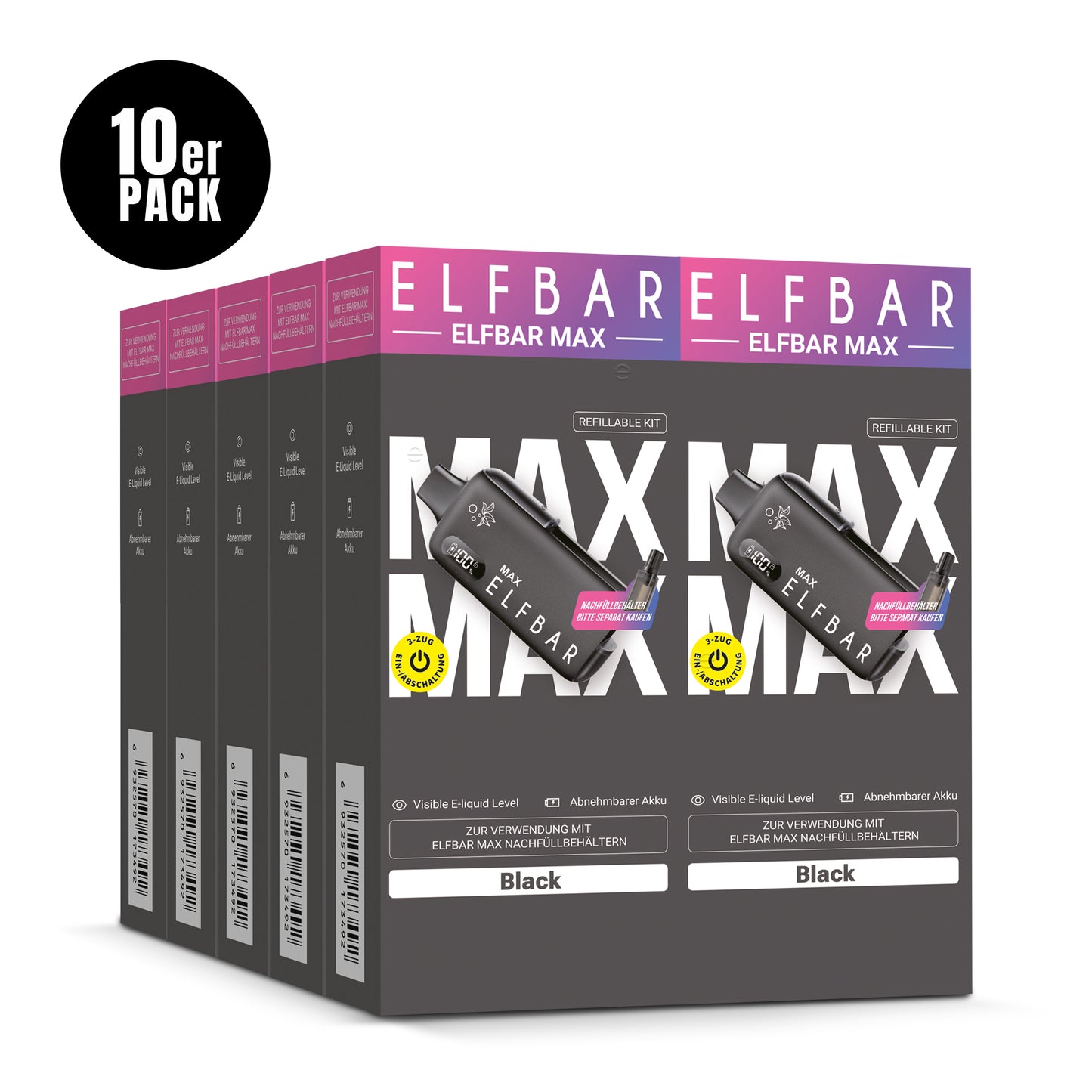 Elfbar Max 6000 Black Pod Kit Akku