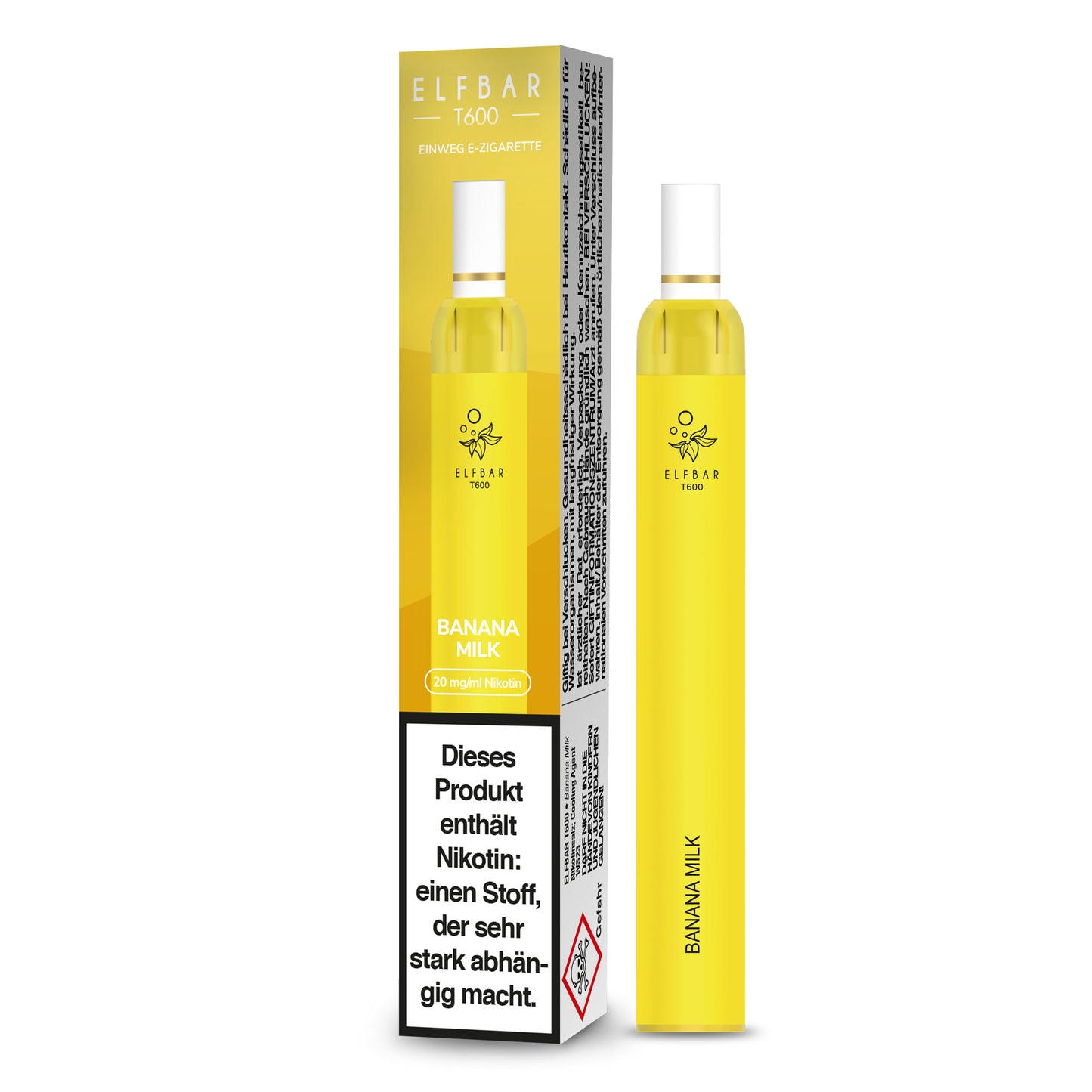 ELFBAR T600 Banana Milk - Einweg Vape mit Filter